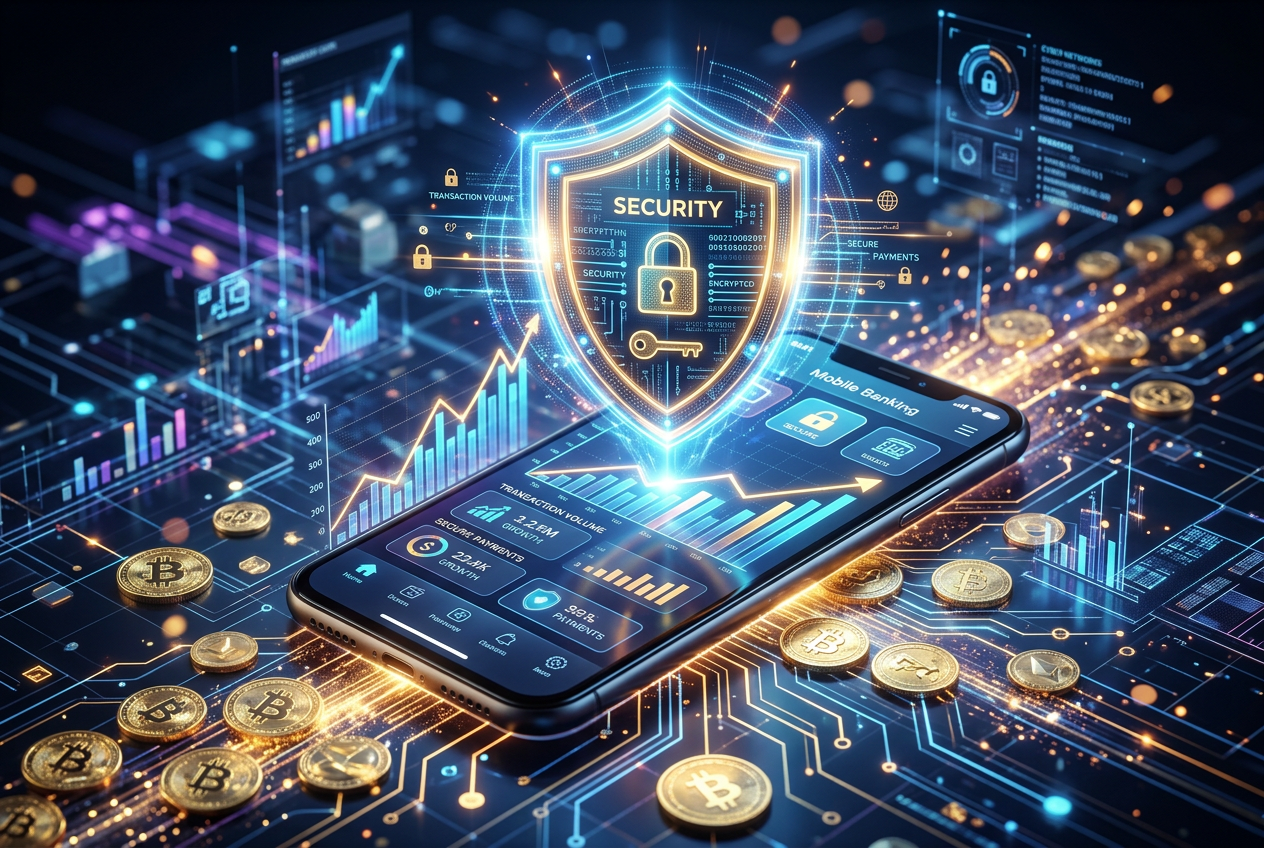 Modern digital interface showing secure mobile payment verification for online casinos